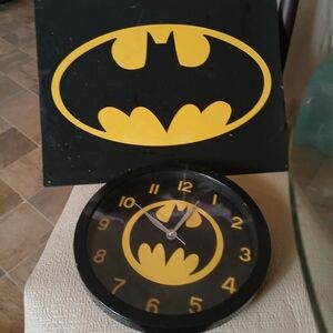 Batman Wall Clock In Batman Plaque Medal Can't Take The Rain Off The Back Works